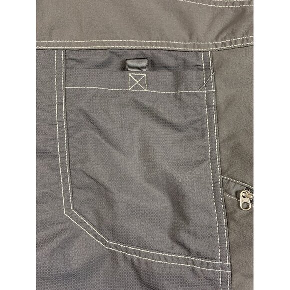 Kuhl Board Shorts Men Sz 36 Black Gray Pockets Hybrid Fishing Outdoor Swim Surf - Picture 4 of 9